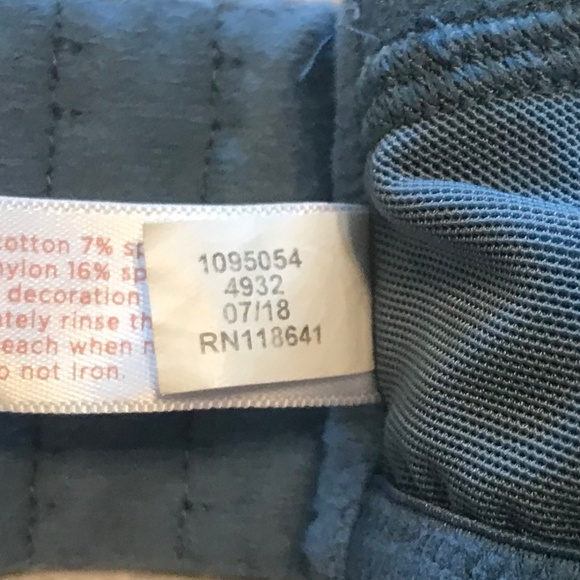 Cacique cotton boost plunge blue bra with penguin pattern (44B) - Picture 9 of 11